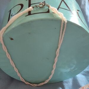 Elegant White Beaded Necklace